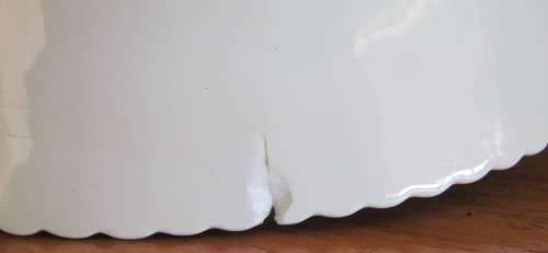 TIEFENFURT Germany BLUE & WHITE BOWL with HANDLES damaged Stunning!!!!