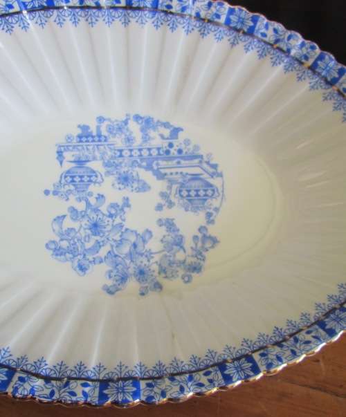 TIEFENFURT Germany BLUE & WHITE BOWL with HANDLES damaged Stunning!!!!