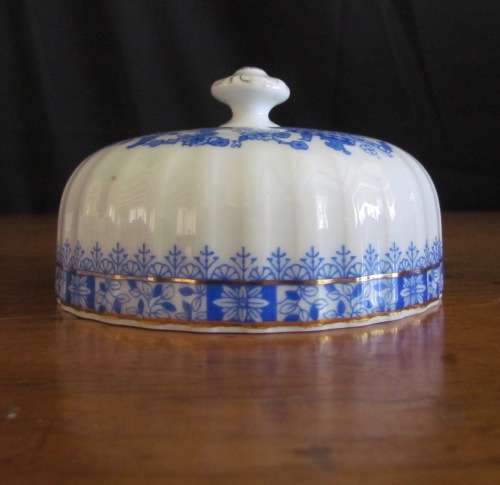 BLUE + WHITE BUTTER DISH TOP=TIEFENFURT=CHINA BLAU=Germany=add side plate for complete dish=STUNNING