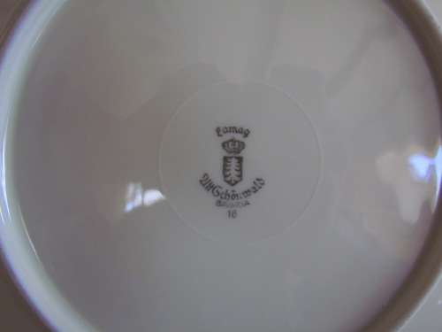 TEA TRIO`S x 6 EAMAG PORCELAIN Schönwald GERMANY BLUE & WHITE 18 pieces EGGSHELL THIN!!!!