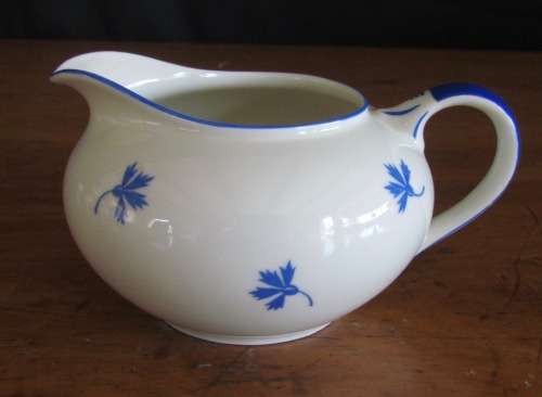 Schönwald PORCELAIN EAMAG BAVARIA GERMANY TEA SET 6 TRIOS TEAPOT MILK SUGAR CAKE 1927 BLUE and WHITE