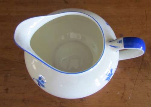 Schönwald PORCELAIN EAMAG BAVARIA GERMANY TEA SET 6 TRIOS TEAPOT MILK SUGAR CAKE 1927 BLUE and WHITE