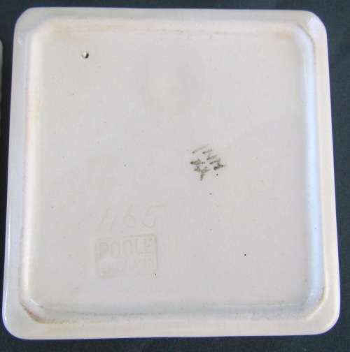 ASHTRAYS x 2 POOLE Identical PAIR 1922-45 England STUNNING `BN` FLORAL PATTERN Cigarettes Smokers