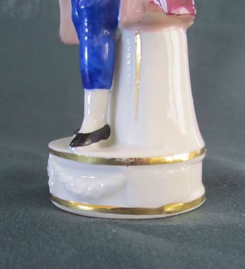 CHELSEA PORCELAIN FACTORY=FIGURINE=Gold Anchor Mark=Chelsea period 1756-59=MAN WITH TOPHAT & TAILS