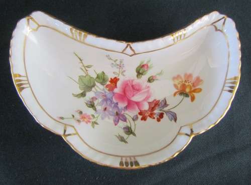 ROYAL CROWN DERBY=PINDISH="Derby Posies"=Half Moon Shape=Stunning!!!