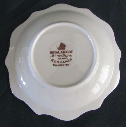 ROYAL ALBERT PINDISHES x2 (Pair)=GOSSAMER pattern.