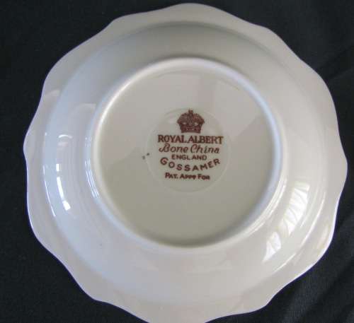 ROYAL ALBERT PINDISHES x2 (Pair)=GOSSAMER pattern.