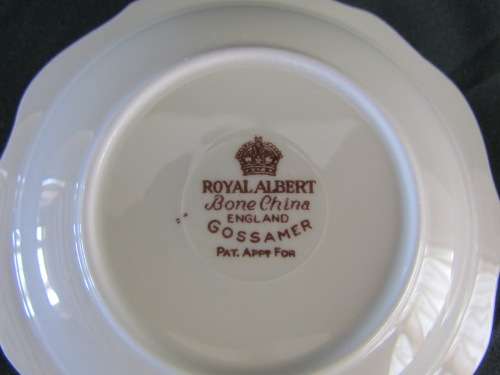 ROYAL ALBERT PINDISHES x2 (Pair)=GOSSAMER pattern.