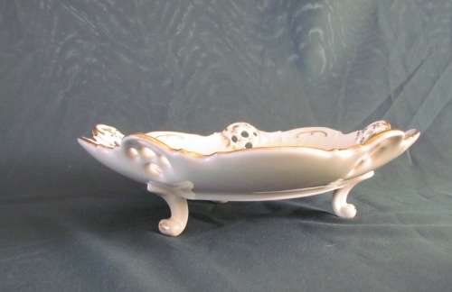 ROSENTHAL Moliere Bowls x 3 gaduating sizes flower design pierced gilt rims 1945/1946 STUNNING SET!