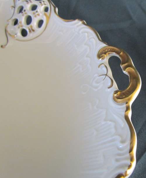 ROSENTHAL Moliere Bowls x 3 gaduating sizes flower design pierced gilt rims 1945/1946 STUNNING SET!