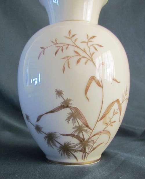 JOHANN HAVILAND=BAVARIA=VASE=GERMANY=rich golden decorated 60's bird & plant design=SCARCE!!!!