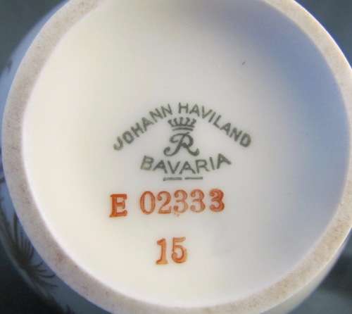JOHANN HAVILAND=BAVARIA=VASE=GERMANY=rich golden decorated 60's bird & plant design=SCARCE!!!!