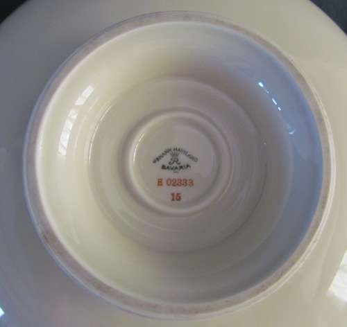 JOHANN HAVILAND BAVARIA FOOTED BOWL GERMANY rich golden decorated 60`s bird & plant design SCARCE!