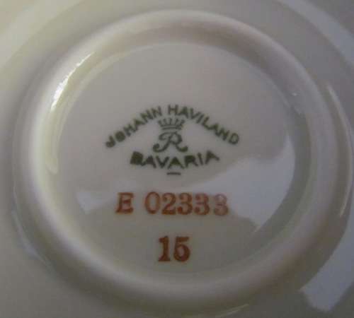 JOHANN HAVILAND BAVARIA FOOTED BOWL GERMANY rich golden decorated 60`s bird & plant design SCARCE!
