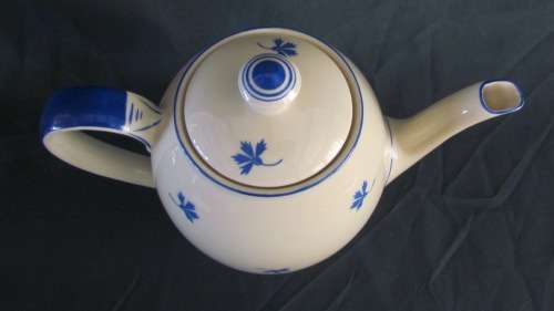 COFFEE or HOT WATER POT EAMAG PORCELAIN Schönwald GERMANY BLUE & WHITE Really Stunning & Scarce!!!