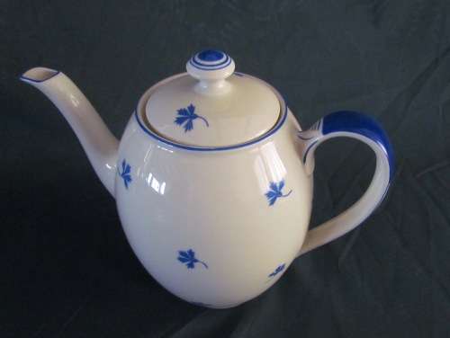 COFFEE or HOT WATER POT EAMAG PORCELAIN Schönwald GERMANY BLUE & WHITE Really Stunning & Scarce!!!