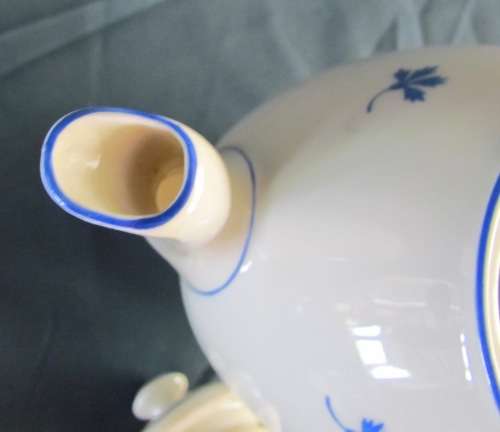 COFFEE or HOT WATER POT EAMAG PORCELAIN Schönwald GERMANY BLUE & WHITE Really Stunning & Scarce!!!