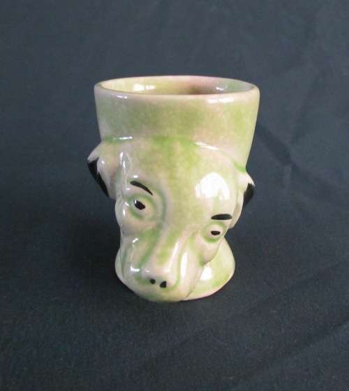 BOILED EGG CUP ROYAL ART POTTERY LONGTON ENGLAND 1950`s PUPPY DOG COMIC CHARACTER!!!