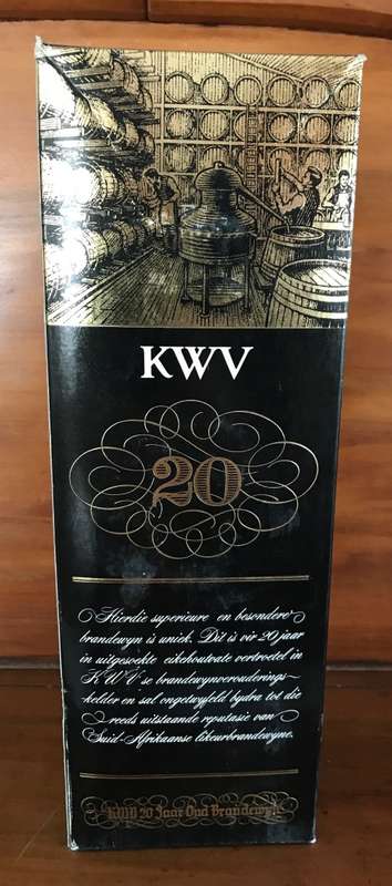 KWV 20 Year Old BRANDY. Great Christmas Gift!!!!! VINTAGE BOTTLING!!!!