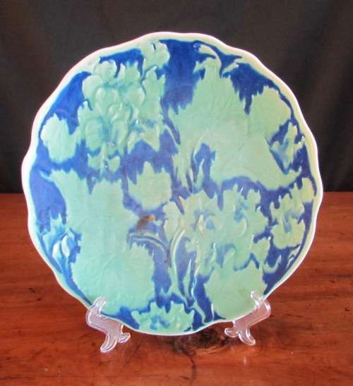 TUNSTALL PLATE=DECORATIVE WALL PLATE=H & K=ENGLAND=Green & Blue=STUNNING PLATE!!!!=1933 - 1942=B