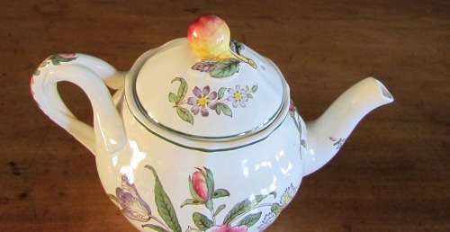 COPELAND SPODE Spring Time England TEA for 1 SET small Teapot 1 Trio Milk Sugar FLOWERS!!!