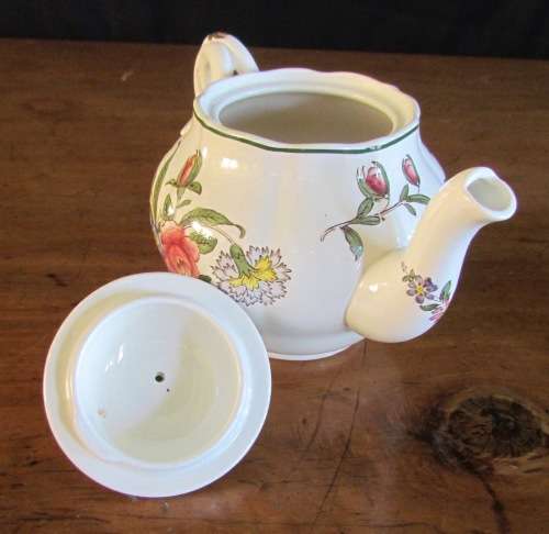COPELAND SPODE Spring Time England TEA for 1 SET small Teapot 1 Trio Milk Sugar FLOWERS!!!