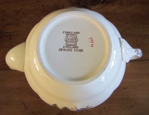 COPELAND SPODE Spring Time England TEA for 1 SET small Teapot 1 Trio Milk Sugar FLOWERS!!!