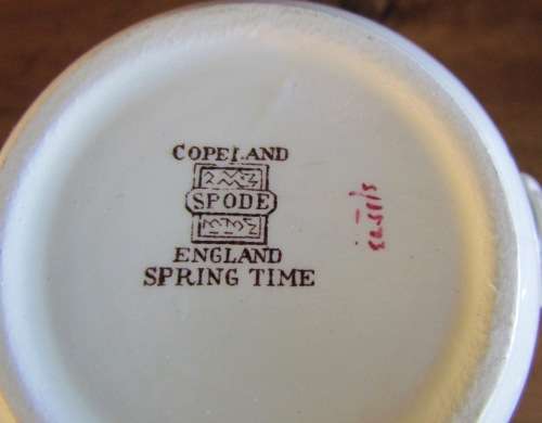 COPELAND SPODE Spring Time England TEA for 1 SET small Teapot 1 Trio Milk Sugar FLOWERS!!!