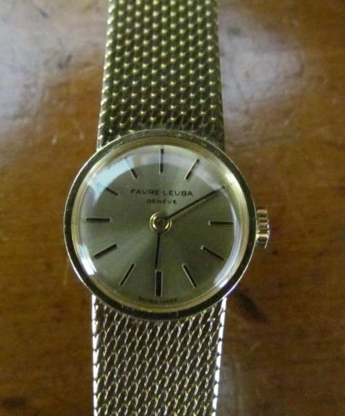 FAVRE LEUBA 18ct Gold Ladies Wristwatch=Geneve=SWISS made=Case No. 072042 7=18K.