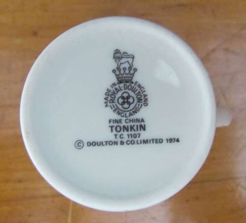 ROYAL DOULTON=TONKIN=Coffee Set=16 PIECES=1974=6 Demitasse Cups + Saucers=MILK=OPEN SUGAR=Expresso.