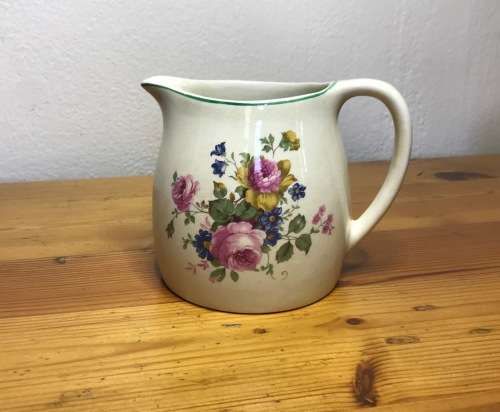 JUG PITCHER LORD NELSON WARE ELIJAH COTTON LTD STAFFORDSHIRE ENGLAND FLORAL Roses!!!
