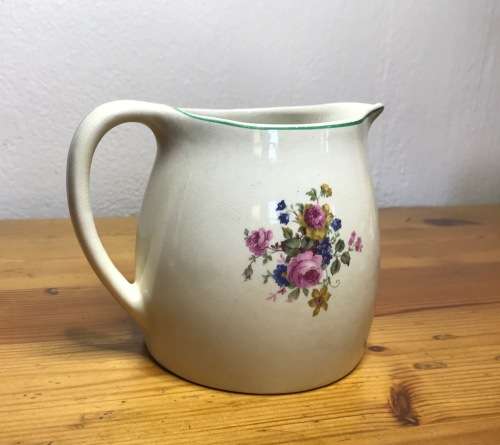 JUG PITCHER LORD NELSON WARE ELIJAH COTTON LTD STAFFORDSHIRE ENGLAND FLORAL Roses!!!