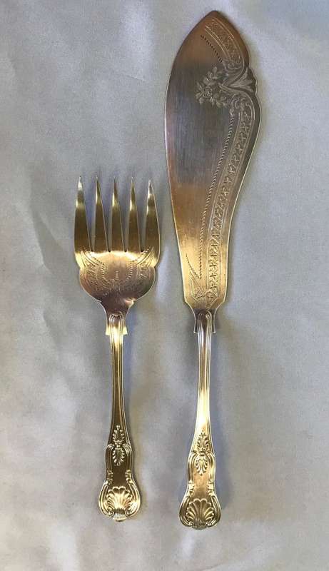 FISH SERVERS=SET=KINGS PATTERN=Silver Plated=EP=SHEFFIELD=ENGLAND=LEE & WIGFULL.