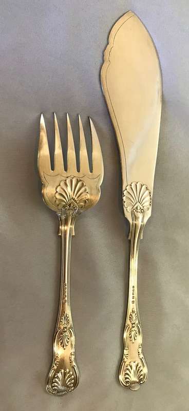 FISH SERVERS=SET=KINGS PATTERN=Silver Plated=EP=SHEFFIELD=ENGLAND=LEE & WIGFULL.