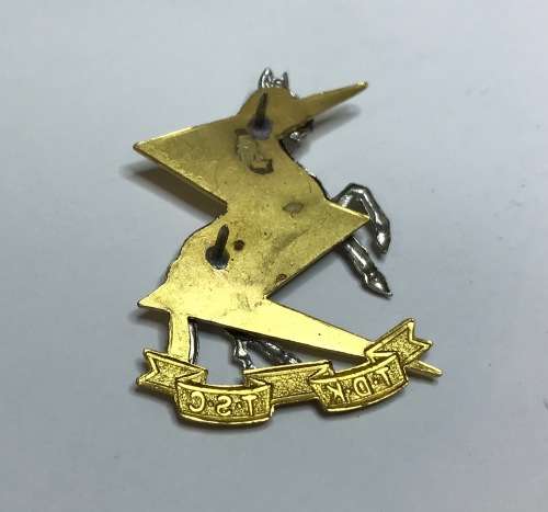 TSC / TDK Technical Service Corps Cap Badge =SADF=ARMY=DEFENCE FORCE=Tegniese Dienskorps.