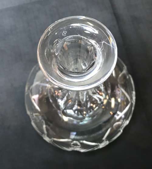 CRYSTAL DECANTERS x 2  PAIR  IDENTICAL with STOPPERS WHISKY BRANDY PORT LIQUEUER