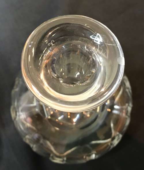CRYSTAL DECANTERS x 2  PAIR  IDENTICAL with STOPPERS WHISKY BRANDY PORT LIQUEUER