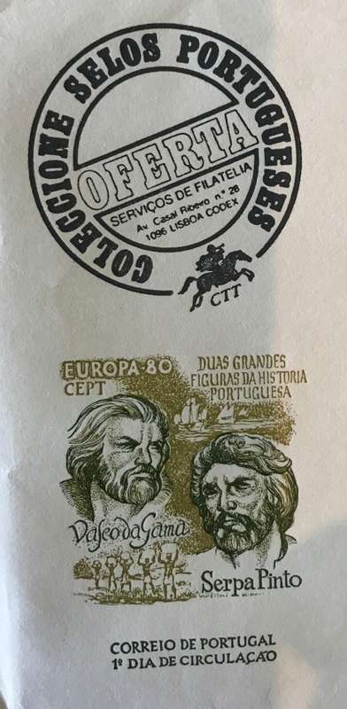 PORTUGAL COLLECT STAMPS of PORTUGAL UNUSED ENVELOPE DA GAMA SERPA PINTO.