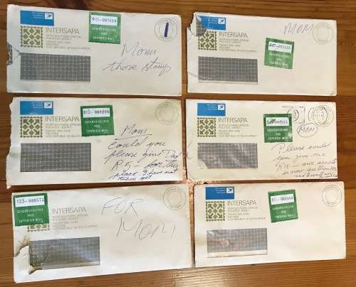 INTERSAPA SELECTION of 6 COVERS / ENVELOPES with various CACHETS 1978-1979 USED.