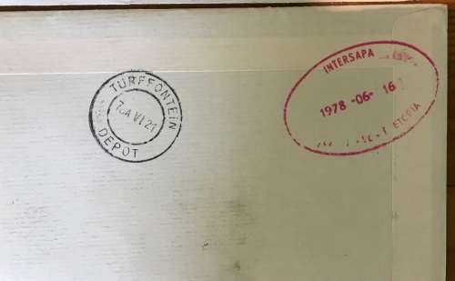 INTERSAPA SELECTION of 6 COVERS / ENVELOPES with various CACHETS 1978-1979 USED.