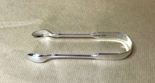 SUGAR TONGS=1904=SHEFFIELD=STERLING SILVER=WILLIAM GALLIMORE & SONS=TEA=COFFEE.
