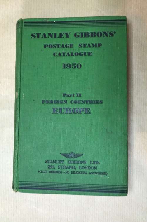 STANLEY GIBBONS POSTAGE STAMP CATALOGUE 1950 PART II FOREIGN COUNTRIES EUROPE LONDON.