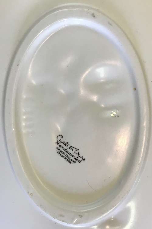 CARLTON WARE BOAT-SHAPED BOWLS PAIR (2) CARLTONWARE DISH RAISED MAGNOLIA FLOWERS STUNNING!!!!!!