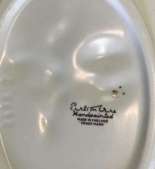 CARLTON WARE BOAT-SHAPED BOWLS PAIR (2) CARLTONWARE DISH RAISED MAGNOLIA FLOWERS STUNNING!!!!!!
