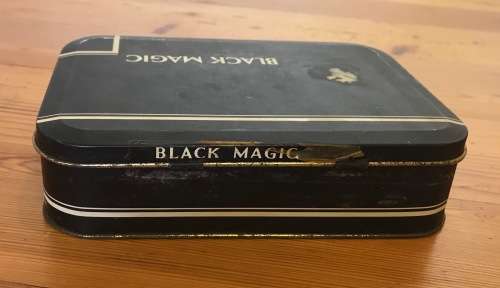 TIN=BLACK MAGIC=CHOCOLATES=SWEETS=COLLECTIBLE TIN.
