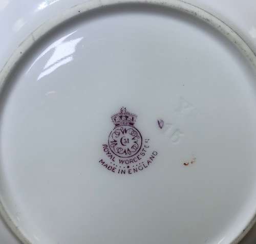 ROYAL WORCESTER=DATES to 1900=TEA TRIO=RARE=119 YEARS OLD!!=2411 PATTERN=FLORAL=FLOWERS=STUNNING!!=F