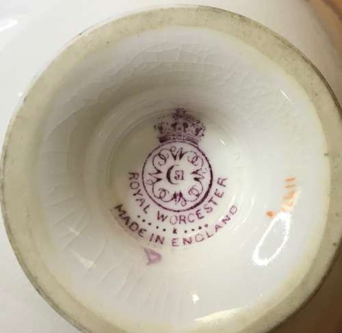 ROYAL WORCESTER=DATES to 1900=TEA TRIO=RARE=119 YEARS OLD!!=2411 PATTERN=FLORAL=FLOWERS=STUNNING!!=F