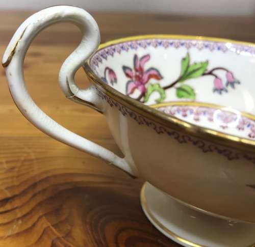 ROYAL WORCESTER=DATES to 1900=TEA TRIO=RARE=119 YEARS OLD!!=2411 PATTERN=FLORAL=FLOWERS=STUNNING!!=F