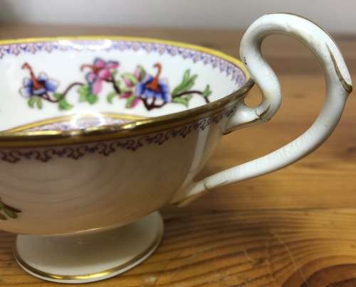 ROYAL WORCESTER=DATES to 1900=TEA TRIO=RARE=119 YEARS OLD!!=2411 PATTERN=FLORAL=FLOWERS=STUNNING!!=F