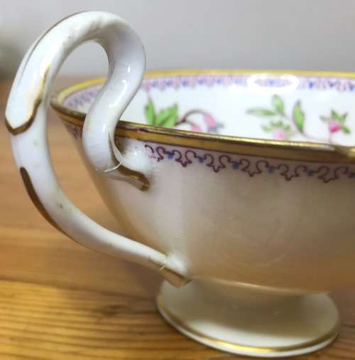 ROYAL WORCESTER=DATES to 1900=TEA TRIO=RARE=119 YEARS OLD!!=2411 PATTERN=FLORAL=FLOWERS=STUNNING!!=F
